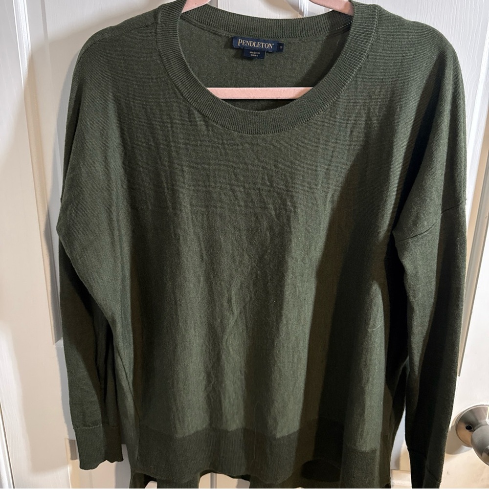 Pendleton Forest Green Knit Top - image 3